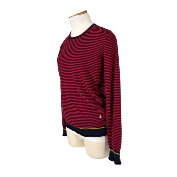 Sonya By Sonya Rykiel Sweater Stripe Red Blue Nautical Cotton Pullover Small - Picture 6 of 14